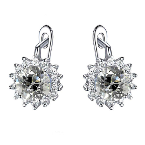 Florence: Vintage .Inspired Halo Drop Earrings