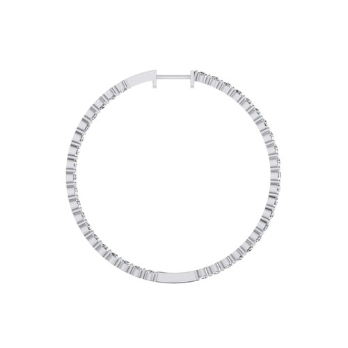 Victoria: Exquisite Diamond Hoop Earrings .8.00ct Total