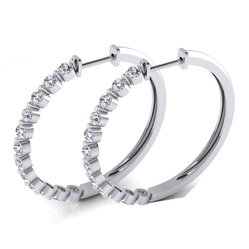 Isabella: Exquisite Floating Diamond Hoop Earrings .3.60ct Round Diamonds Isabella: Exquisite Floating Diamond Hoop Earrings .3.60ct Round Diamonds