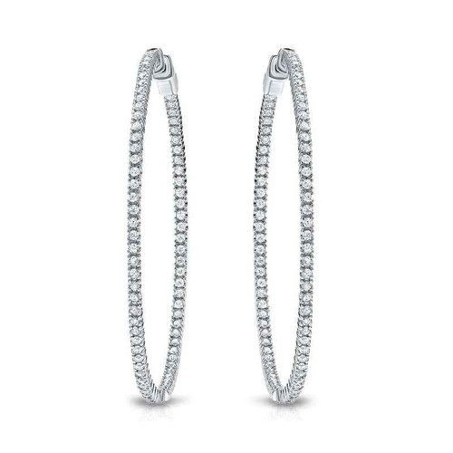 Isabella: Exquisite Diamant -Hoop -Ohrringe .6ct Runde Diamanten