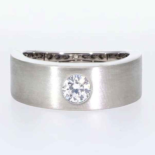Augustus: Euro Shank Men's Ring With Gypsy .Set Diamond