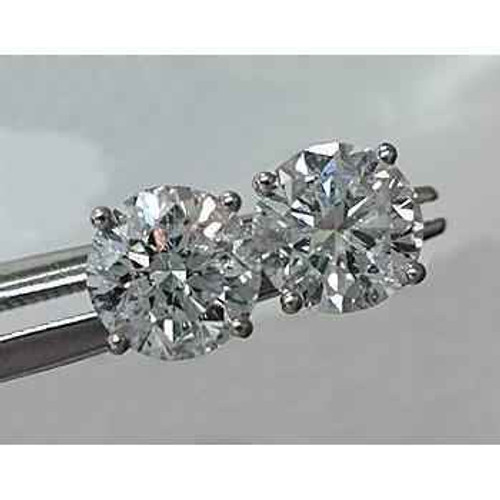 Rome: Exquisite Diamond Stud Earrings .2.2ct Round Brilliant Diamonds