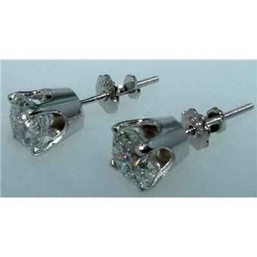 Vienna: Crown .Set Diamond Stud Earrings