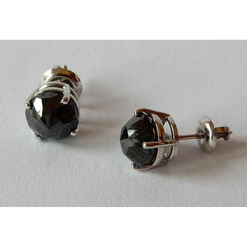 Orion: Statement Stud Earrings .4ct Round Black Diamonds