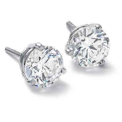 Paris: Exquisite Diamond Stud Earrings .1.60ct Round Diamonds