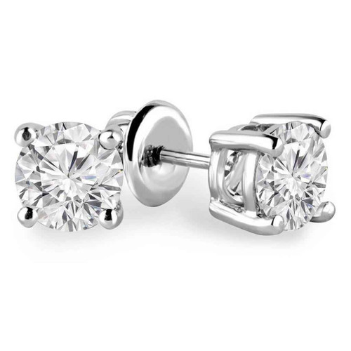 Vienna: Luxury Diamond Stud Earrings .4.00ct Round Cut Diamonds