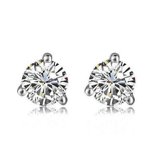 Madrid: Exquisite Diamond Stud Earrings .2ct Round Brilliant Diamonds