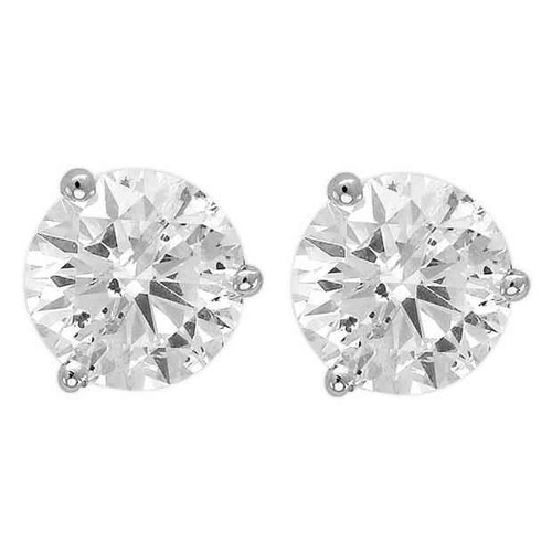 Orion: Statement Diamond Stud Earrings .4.00ct Round Diamonds