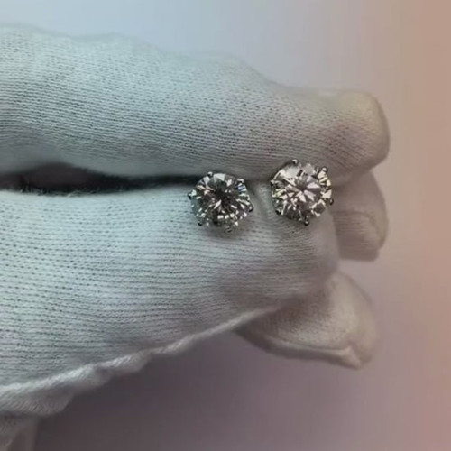 luxury diamond stud earrings, 3 carat diamond earrings, natural earth-mined diamonds, round brilliant cut diamond studs, G color diamond jewelry, SI1 clarity diamond earrings, fine jewelry investment, bespoke white gold earrings, 14K white gold diamond studs, collector's diamond jewelry, certified diamond earrings, high jewelry diamond studs, prestigious diamond accessories, sophisticated diamond earrings, timeless luxury jewelry