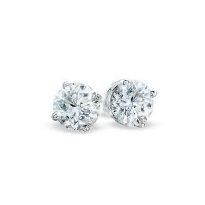 Vienna: Elegant Diamond Stud Earrings .2ct Round Cut Diamonds