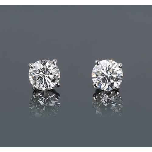Victoria: Timeless Diamond Stud Earrings .1.50ct Round Brilliant Diamonds