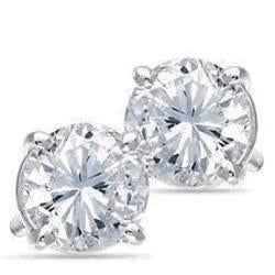Isabella: Exquisite Women's Diamond Stud Earrings .3.20ct Round Cut Diamonds
