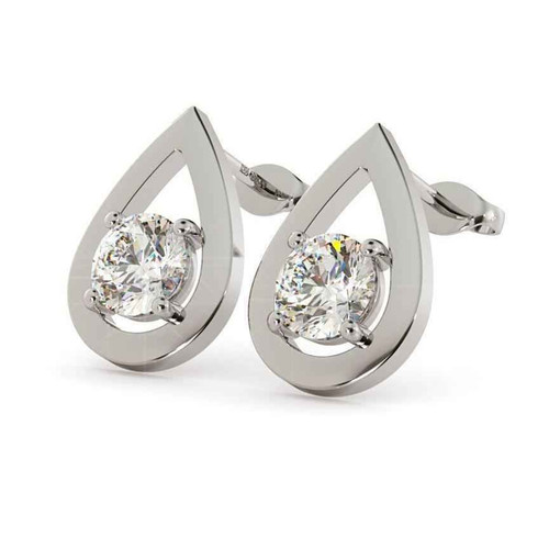 Madrid: Exquisite Round Diamond Stud Earrings .1.30ct Natural Diamond