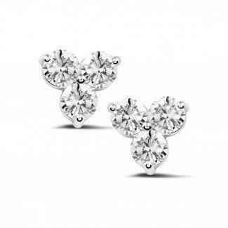 Isabella: Exquisite Diamond Stud Earrings For Women .2.40ct Total Round Diamonds