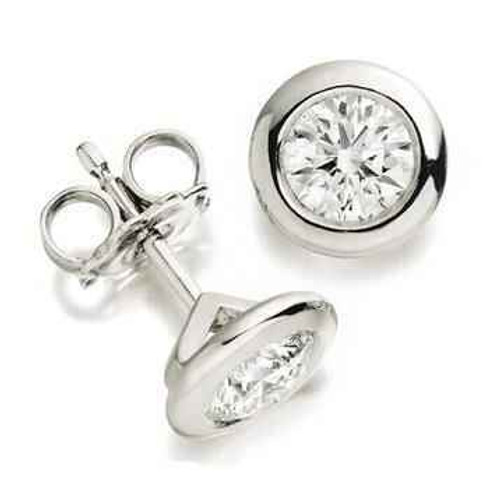 Madrid: Exquisite Diamond Stud Earrings .1.50ct Round Cut Diamonds