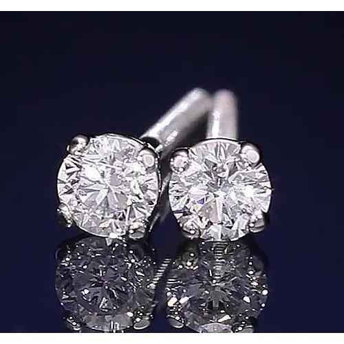 Madrid: Exquisite Diamond Stud Earrings .1.20ct Round Brilliant Diamonds