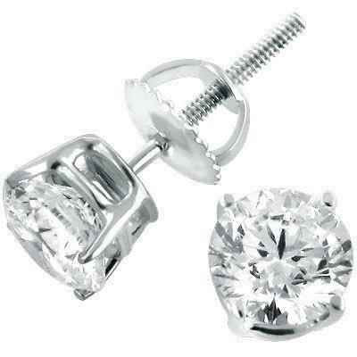 Augustus: Supreme Diamond Stud Earrings .5ct Total Round Diamonds