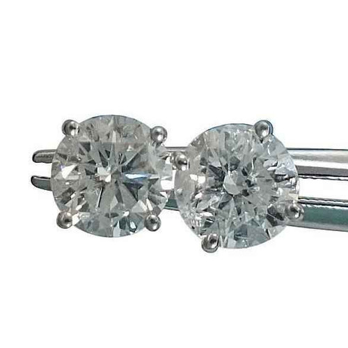Isabella: exquisite Diamantohrringe .3.00ct Gesamtrunde Diamanten