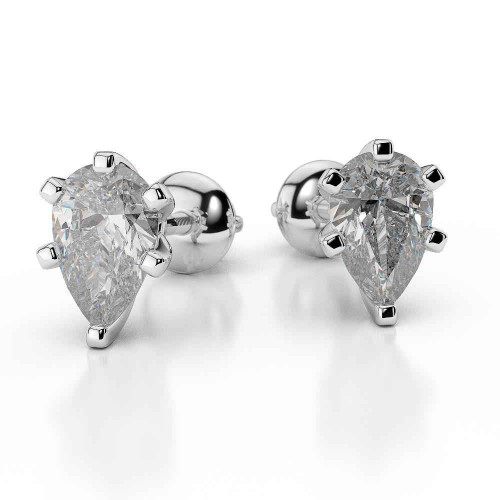 Isabella: Luxury Women's Diamond Stud Earrings .4.00ct Pear Cut Diamonds