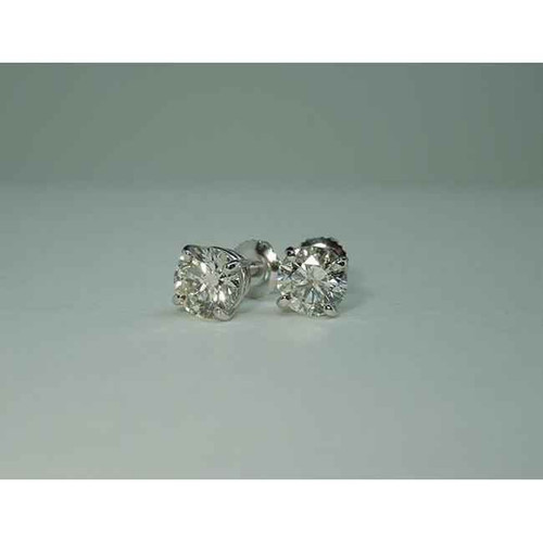Victoria: Exquisite Diamond Stud Earrings .2.50ct Total Round Brilliant Diamonds