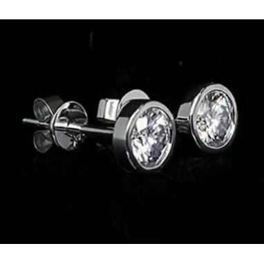 platinum bezel set diamond studs, E color VS1 diamond earrings, 1 carat natural diamond studs, fine diamond stud earrings, luxury solitaire diamond earrings, investment-grade diamond jewelry, high jewelry diamond studs, bespoke platinum earrings, earth-mined diamond earrings, collector’s diamond studs, round brilliant diamond earrings, sophisticated fine jewelry, exclusive diamond stud earrings, heirloom-quality diamond jewelry, expertly crafted diamond studs