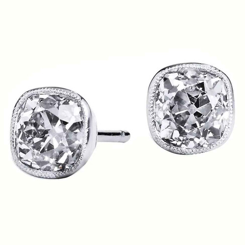 Constantine: Bezel .Set Diamond Stud Earrings