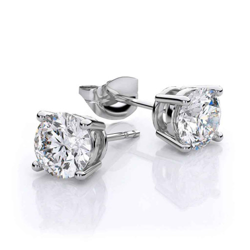Isabella: boucles d&#39;oreilles de goujon en diamant intemporelles .2ct diamants brillant ronds
