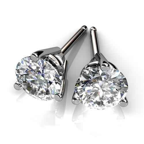 Vienna: Exquisite Diamond Stud Earrings .1.80ct Round Diamonds