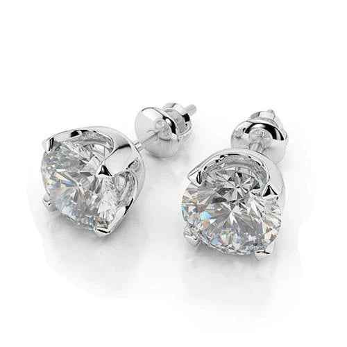 Madrid: Exquisite Diamond Stud Earrings .4ct Round Natural Diamonds