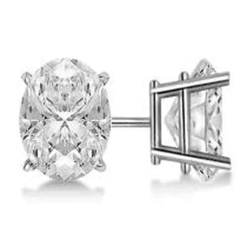 Victoria: Luxury Oval Diamond Stud Earrings .4.00ct Oval Cut Diamonds