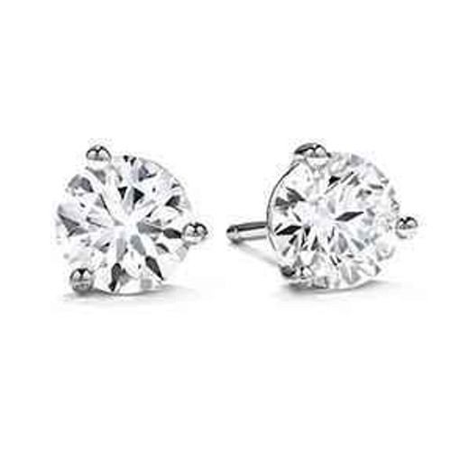 Vienna: Prong .Set Diamond Stud Earrings