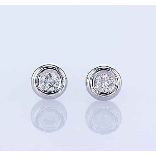Orion: Bezel .Set Diamond Stud Earrings