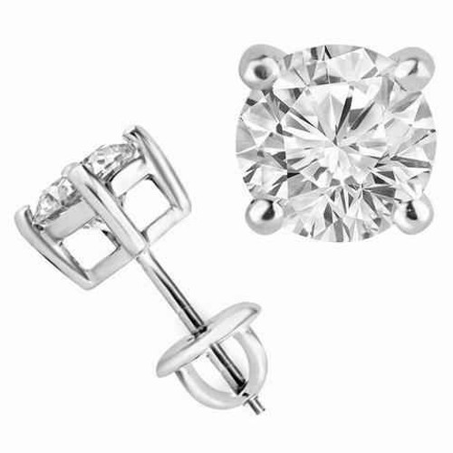 Isabella: Exquisite Diamond Stud Earrings .1.80ct Round Diamonds