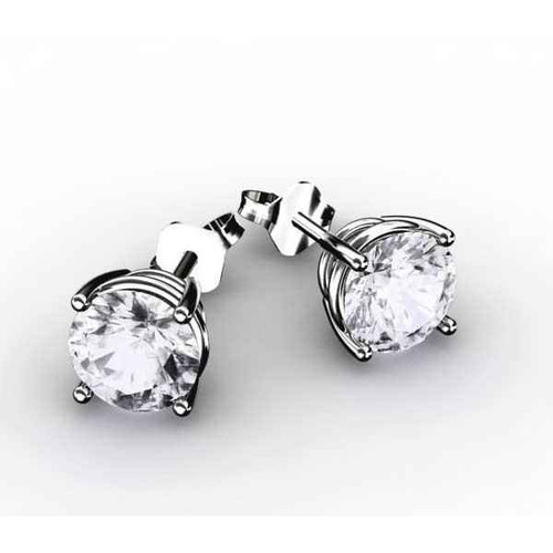 Isabella: Exquisite Diamond Stud Earrings .3.80ct Brilliant Cut Diamonds