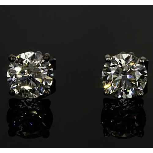 Vienna: Natural Diamond Stud Earrings .1.50ct Round Brilliant Diamonds