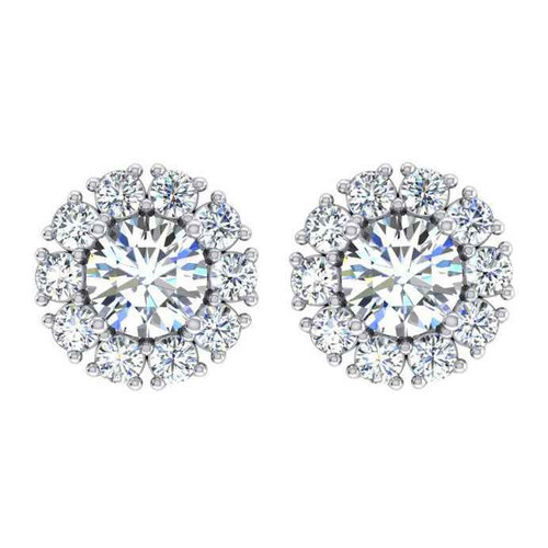 Madrid: Eleganta diamantörhängen med omslag. Briljantslipade naturliga diamanter