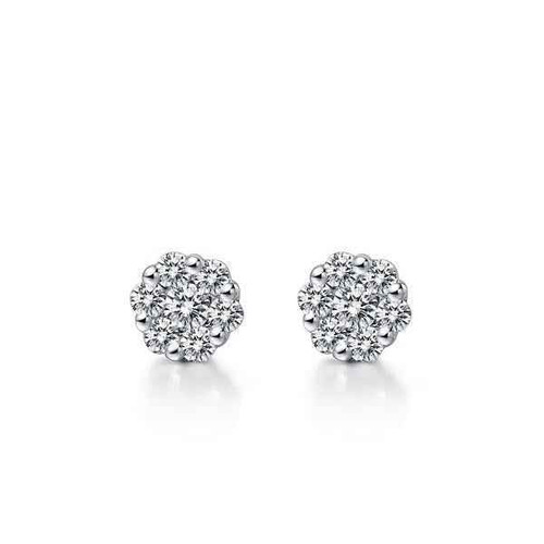 Isabella: Halo Diamond Stud Earrings .4.50ct Total Brilliant Cut Diamonds Isabella: Halo Diamond Stud Earrings .4.50ct Total Brilliant Cut Diamonds