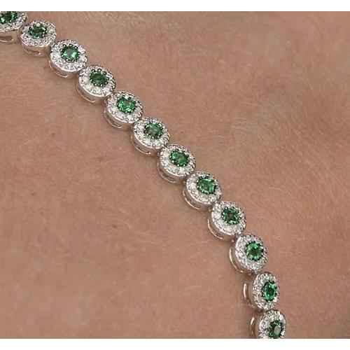 Isabella: Luxury Tennis Bracelet .12ct Green Sapphire