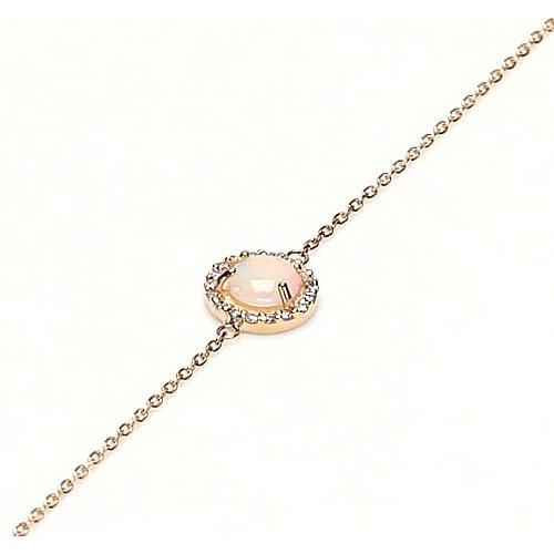 Florence: Exquisite Opal & Diamond Bracelet .6.75ct Round Opal
