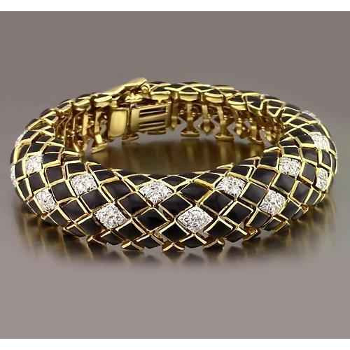 Madrid: Menns diamantarmbånd .4.80ct Naturlige diamanter