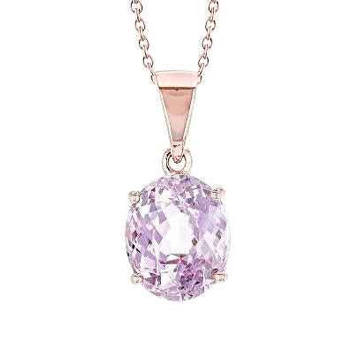 Isabella: exquisito colgante de zafiro rosa .15ct ovalado