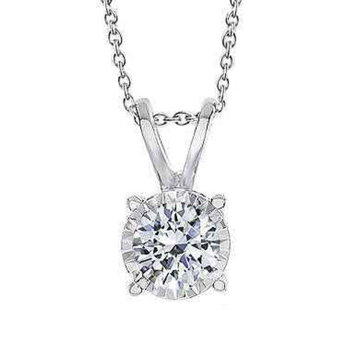 Madrid: Exquisite Solitaire Diamond Pendant .1.25ct Round Brilliant Diamond