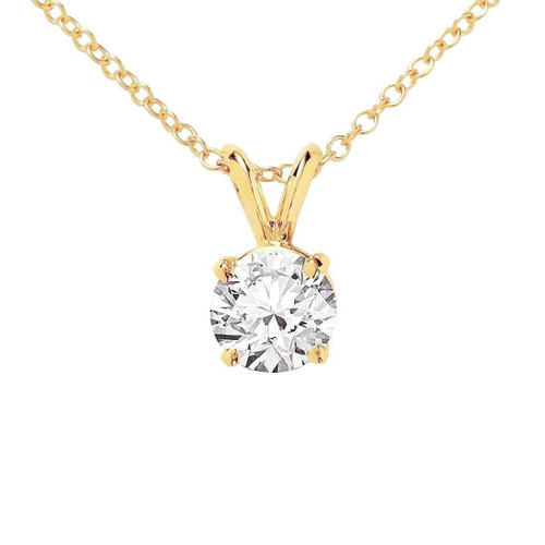 Vienna: Solitaire Diamond Pendant Necklace .1.00ct Round Brilliant Diamond