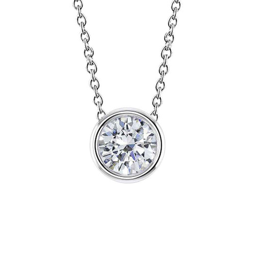 Isabella: Diamond Pendant Necklace .1.50ct Round Cut Diamond