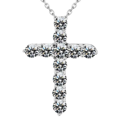 Constantine: Majestic Diamond Cross Pendant .5.75ct Round Diamonds