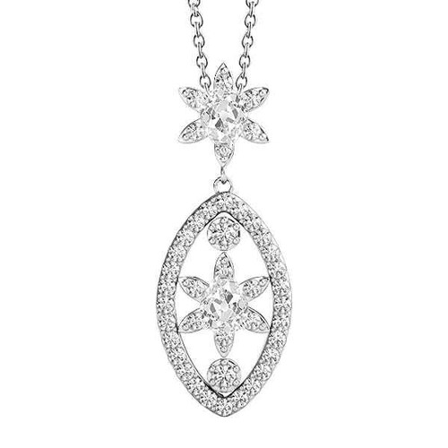 Victoria: Floral .Inspired Diamond Pendant