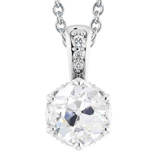 Constantine: Majestätischer Diamantanhänger mit Antikschliff-Diamanten im Altschliff von 4,50 ct