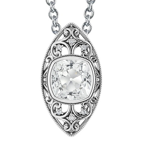Victoria: Vintage .Inspired Diamond Pendant