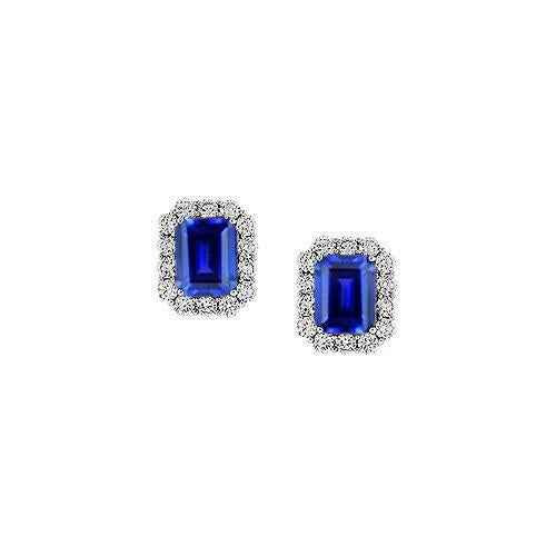 Diana: Hieno safiiri- ja timantti -halo -nastat .1.50 ct smaragdi