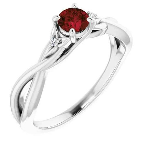 Isabella: Exquisite Three .Stone Ruby & Diamond Ring